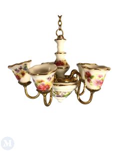 Porcelain Chandelier Dresden Rose Design (RP18901)