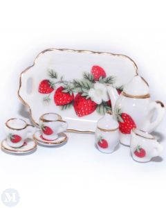 D2099 Strawberry Tea Set with Tray