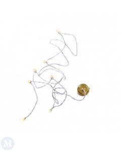 LT7589 - Warm White Battery Lights on White String