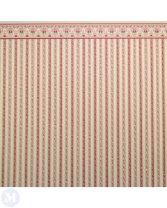 MJ010 - 1/12th Scale Burgundy Regency Stripe Wallpaper