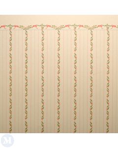 MJ019 - 1/12th Scale Christmas Stripes Wallpaper