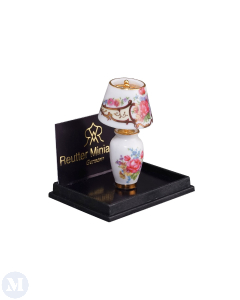 Table Lamp with Vase Style Base in Dresden Rose Design