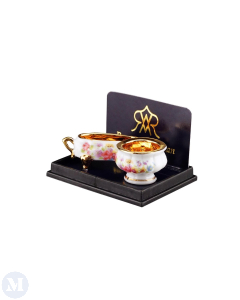 Two Porcelain Bowls with Real Gold (Discontinued)