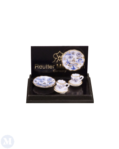 Coffee Set for Two - Blue Onion Design