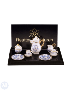 Coffee Jug Set in Blue Onion Design