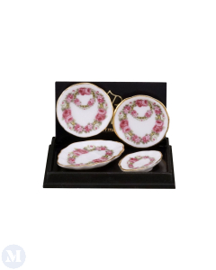 Dinner Set For 2 In Rose Design