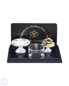 Cake Stand with Cakes and Dome