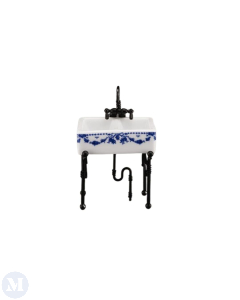Small Kitchen Sink, Blue Bow Design