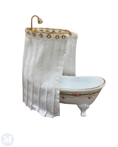 Shower/bath with Curtain - Victorian Rose