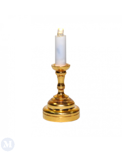 LT7403 - Gold Candlestick with Warm White Bulb - Battery Lights