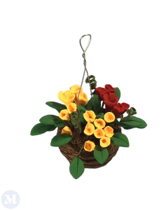 Hanging Basket Yellow/red