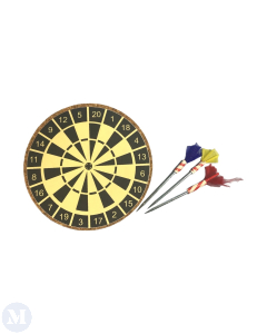 Dart Board with Darts