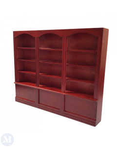 DF040 - Mahogany Triple Bookcase