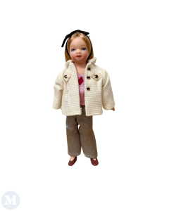 DP424 Modern girl with long hair and Cream Jacket