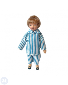 DP441 - Boy in Blue and White Pyjamas