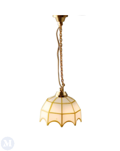 White Hanging Tiffany Lamp - Wired (Discontinued)