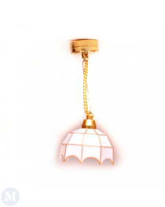 LT7500 - Dolls House Battery White Tiffany Light