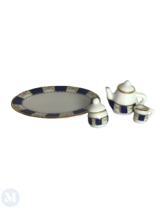 Blue and White Tea Serving Set