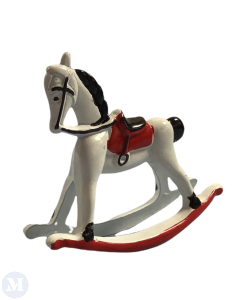 Small Painted Metal Rocking Horse