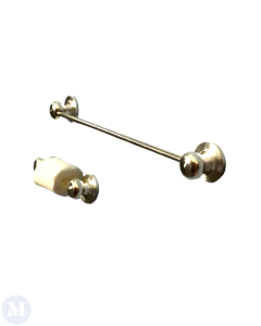 Silver Towel Rack and Toilet Roll Holder