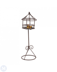 RP18072 - Brown Metal Birdcage with Birds