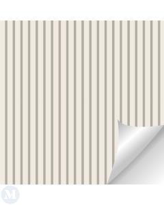 Light Beige Wallpaper with Pearl Grey Vintage Stripe