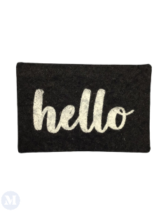Black Hello Mat