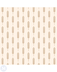 Cloud Cream Wallpaper with Copper Terracotta Floral Grain Print